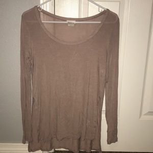 light pink/light brown wet seal long sleeve shirt